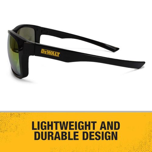  DEWALT DPG107 Supervisor Premium Safety Eyewear - Black Frame - Yellow Mirror Lens