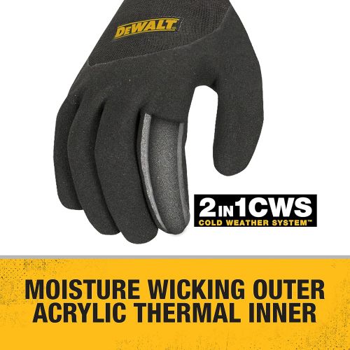  Dewalt DPG737M Thermal Insulated Grip Glove 2 In 1 Design, Medium