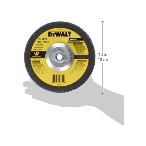  DEWALT DW8377 7-Inch by 5/8-Inch-11 60g Type 27 HP Flap Disc