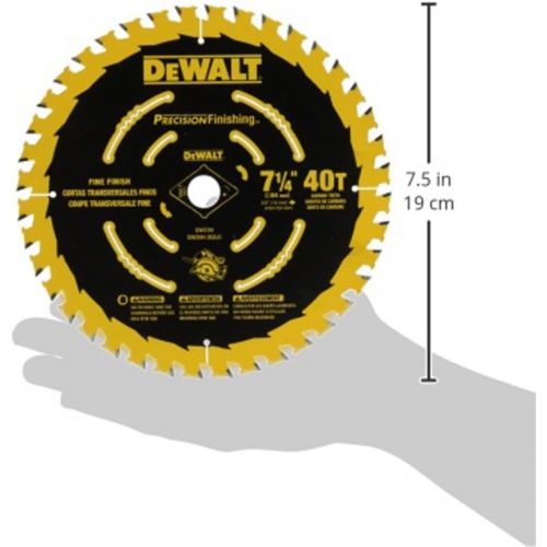  DEWALT 7-1/4 Circular Saw Blade, Precision Framing, 40-Tooth (DW3194)