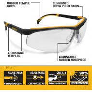 Dewalt DPG55-11C Clear Anti-Fog Protective Safety Glasses with Dual-Injected Rubber Frame and Temples