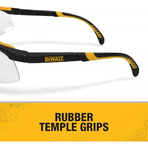  Dewalt DPG55-11C Clear Anti-Fog Protective Safety Glasses with Dual-Injected Rubber Frame and Temples