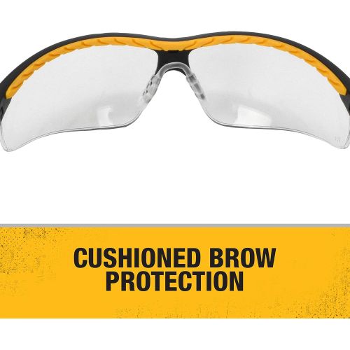  Dewalt DPG55-11C Clear Anti-Fog Protective Safety Glasses with Dual-Injected Rubber Frame and Temples