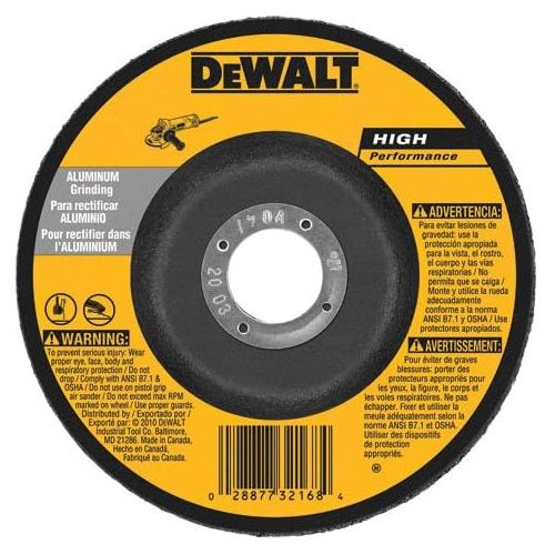  DEWALT DW8485 6-Inch by 1/8-Inch High Performance Pipeline Grinding Wheel, 7/8-Inch Arbor