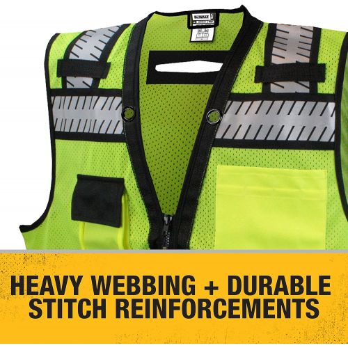  DEWALT DSV521-XL Class 2 Heavy Duty Surveyor Vest, X-Large, Multi, One Size