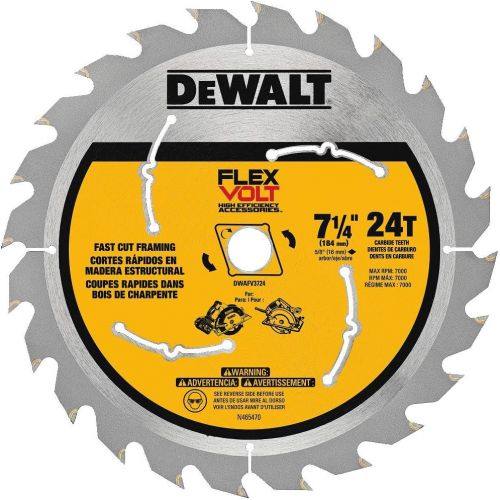  Visit the DEWALT Store DEWALT DWAFV3724 Flexvolt 24T Circular Saw Blade, 7-1/4