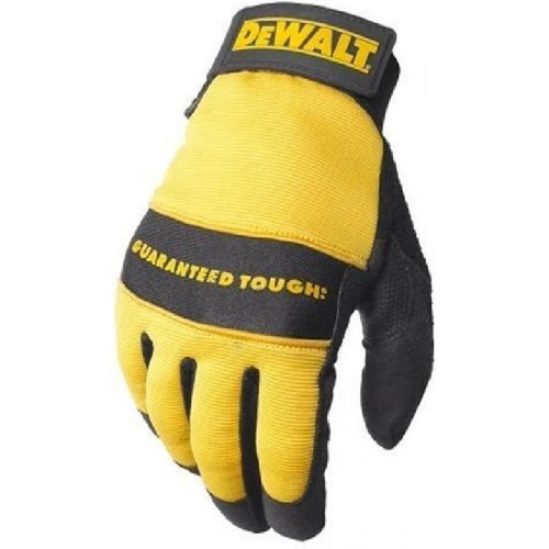  Dewalt DPG20L All Purpose Synthetic Leather Palm Spandex Back Velcro Wrist Work Glove, Large