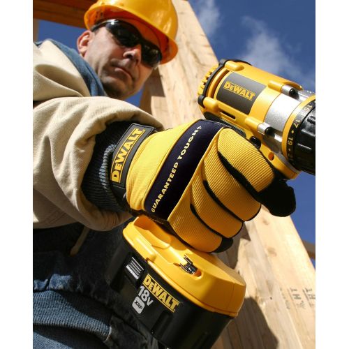  Dewalt DPG20L All Purpose Synthetic Leather Palm Spandex Back Velcro Wrist Work Glove, Large