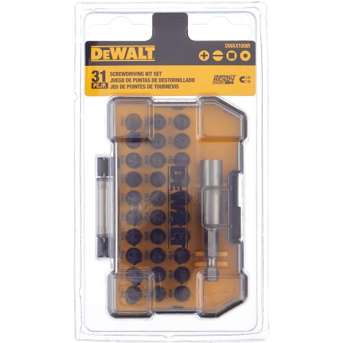  DEWALT DWAX100IR IMPACT READY Screwdriving Tough Case Set, Extra Small, 31-Piece