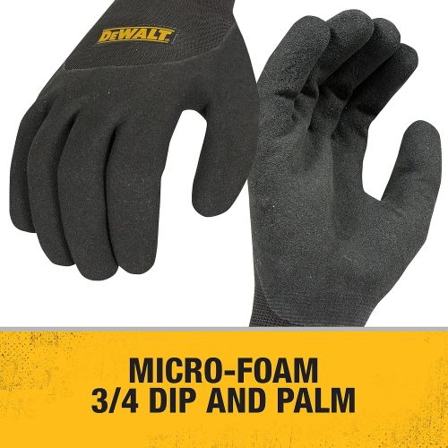  Dewalt DPG737XL Thermal Insulated Grip Glove 2 In 1 Design, Extra Large,Black