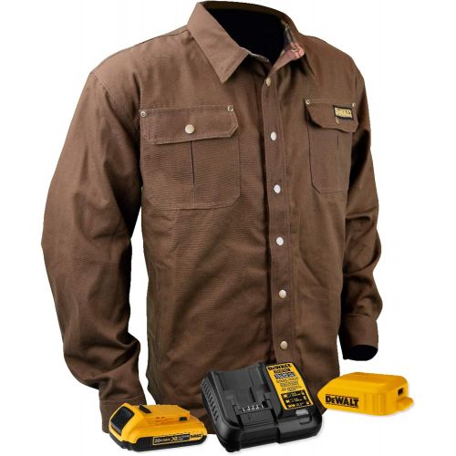  DEWALT DCHJ081 Heated Heavy Duty Shirt Jacket with 2.0Ah Battery and Charger