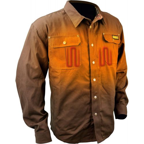  DEWALT DCHJ081 Heated Heavy Duty Shirt Jacket with 2.0Ah Battery and Charger