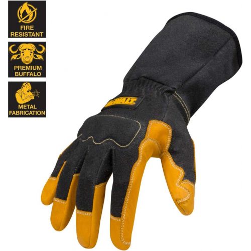  Dewalt Premium Fabricators Gloves for Welding/Metal Fabrication, Gauntlet-Style Cuff, X-Large