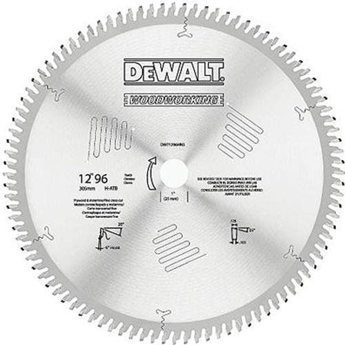  DEWALT DW7650 96T Fine Crosscut Blade, 12-Inch