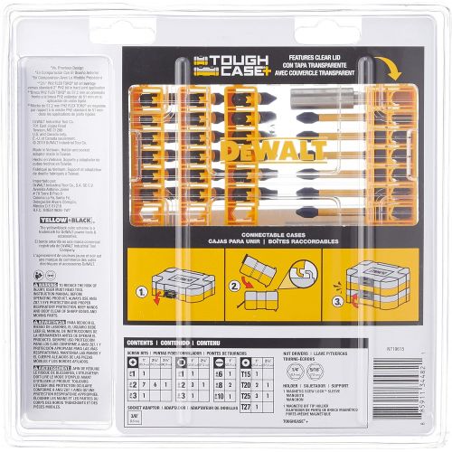  DEWALT DCF885C1 20V Max 1/4 Impact Driver Kit, with DWA2T40IR IMPACT READY FlexTorq Screw Driving Set, 40-Piece