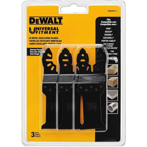  DEWALT Oscillating Tool Blades for Wood with Nails, 3-Pack (DWA4203-3)