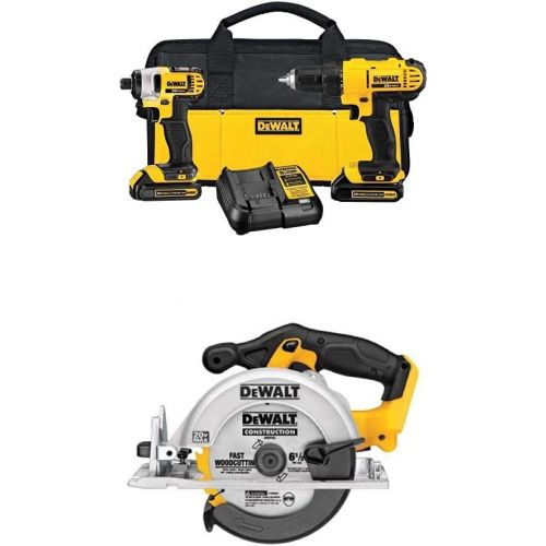  DEWALT DCK240C2 20v Lithium Drill Driver/Impact Combo Kit (1.3Ah) with 20V MAX Circular Saw