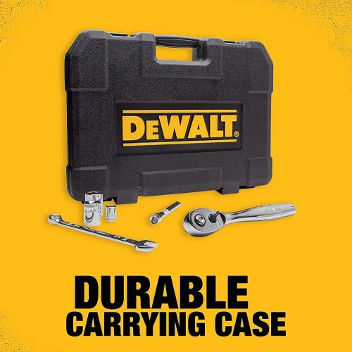  DEWALT 3/8 Drive Socket Set, 56-Piece 6-Point SAE & Metric (DWMT19252)