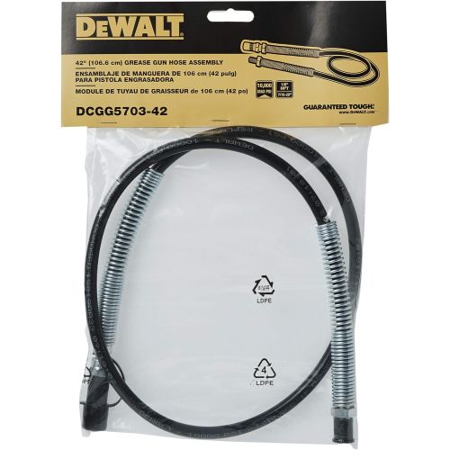  DEWALT Grease Gun Hose Assembly, 1/8-Inch, NPT, 42-Inch (DCGG5703-42)