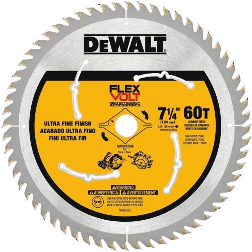  Visit the DEWALT Store DEWALT FLEXVOLT 7-1/4-Inch Circular Saw Blade, 60-Tooth (DWAFV3760)