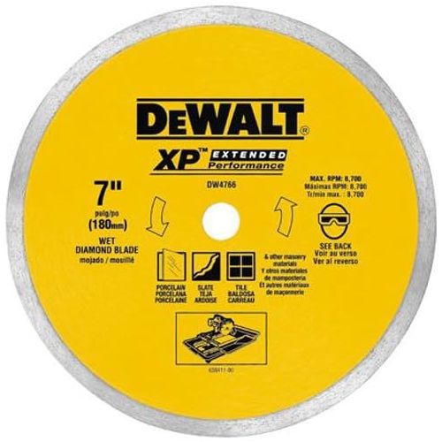  DEWALT DW4766 7-Inch by .060-Inch Porclean Tile Blade Wet