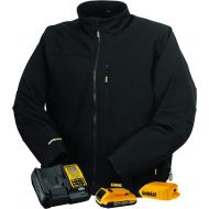 DEWALT DCHJ060A Heated Soft Shell Jacket Kit with 2.0Ah Battery & Charger, 3X, Black, Model:DCHJ060ABD1-3X