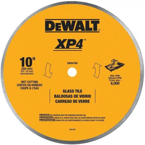  DEWALT DWA4769 Continuous Rim Glass Tile Blade, 10