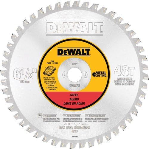  DEWALT DWA7762 48 Teeth Ferrous Metal Cutting 5/8-Inch Arbor, 6-1/2-Inch