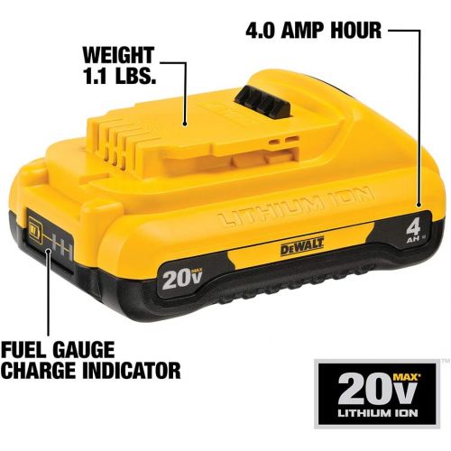  DEWALT 20V MAX Battery, Compact Starter Kit, 4.0-Ah (DCB240C)