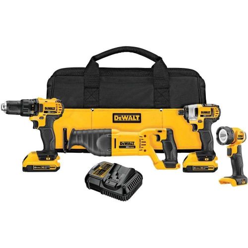  DEWALT 20-Volt Max Lithium-Ion Cordless Combo Kit (4-Tool ) (DCK420D2)