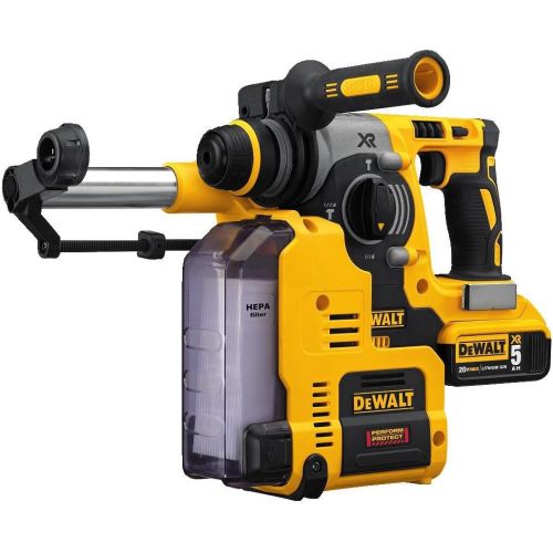  DEWALT DCH273P2DH 20V MAX XR Brushless 1 L-Shape SDS Plus Rotary Hammer Kit with Dust Extractor