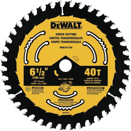  DEWALT DWA161240 6-1/2-Inch 40-Tooth Circular Saw Blade