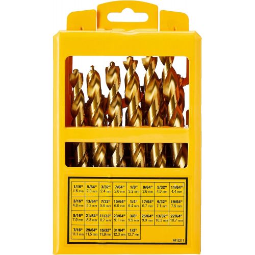  DEWALT Titanium Drill Bit Set with Pilot Point, 29-Piece (DW1369)