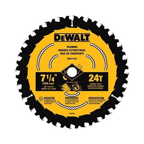  DEWALT DWA171424B10 7-1/4-Inch 24-Tooth Circular Saw Blade, 10-Pack