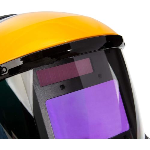  DEWALT Wide View Auto-Darkening Welding Helmet, Three Darkening Modes, 4 Lightning Fast Arc Sensors, Side Lenses for Panoramic Viewing, Adjustable Lightening Delay, Shade Control