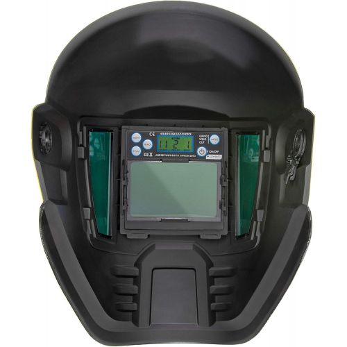  DEWALT Wide View Auto-Darkening Welding Helmet, Three Darkening Modes, 4 Lightning Fast Arc Sensors, Side Lenses for Panoramic Viewing, Adjustable Lightening Delay, Shade Control