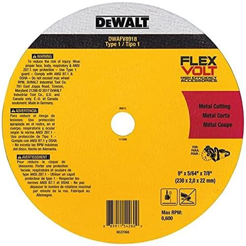  DEWALT 9 In. x 5/64 In. x 7/8 T1 FLEX