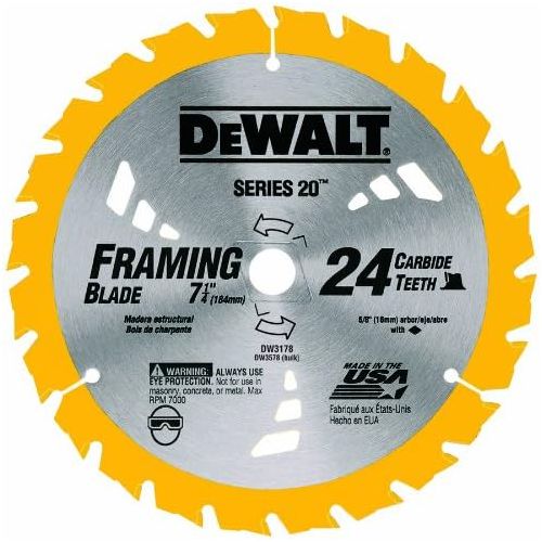  Dewalt Accessories DW3578B10 7.25-Inch 24-TPI Carbide Saw Blade - Quantity 10