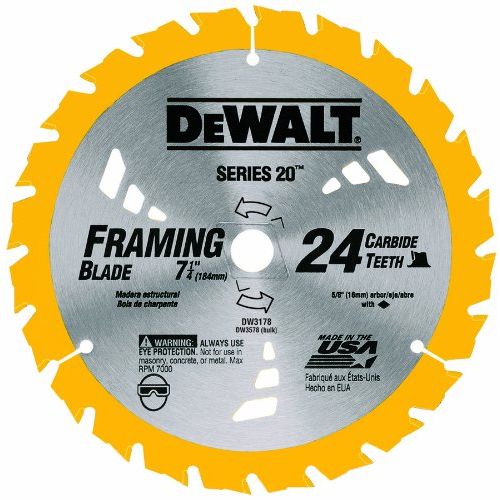  Dewalt Accessories DW3578B10 7.25-Inch 24-TPI Carbide Saw Blade - Quantity 10