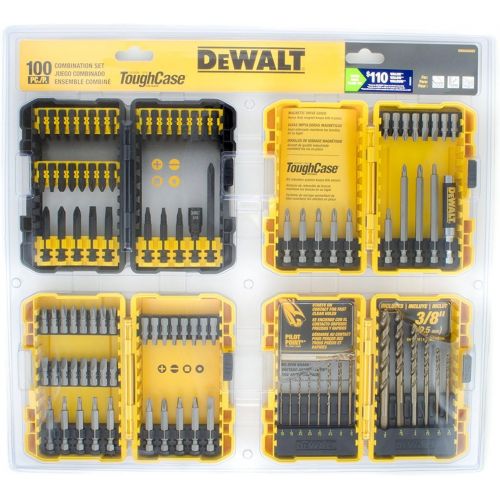  DEWALT 100-piece Combination Impact Screwdriver Bit and Drill Set