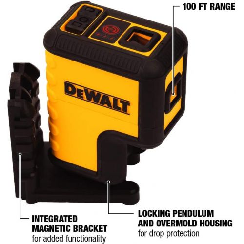  DEWALT DW08302 Red 3 Spot Laser Level