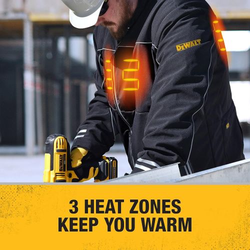  DEWALT DCHJ072 Heated Lightweight Soft Shell Jacket Kit with 2.0Ah Battery and Charger (DCHJ072D1-L)