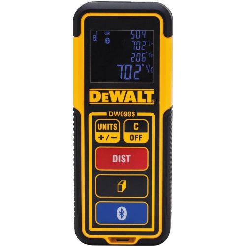 DEWALT Laser Measure Tool/Distance Meter, 100-Feet with Bluetooth (DW099S)