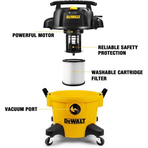  DeWALT DXV06P 6 gallon Poly Wet/Dry Vac, Yellow