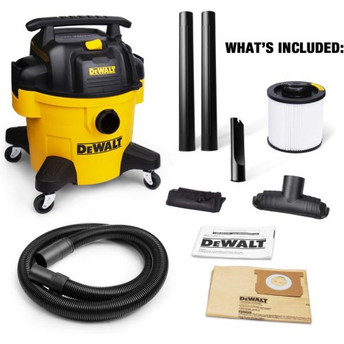  DeWALT DXV06P 6 gallon Poly Wet/Dry Vac, Yellow