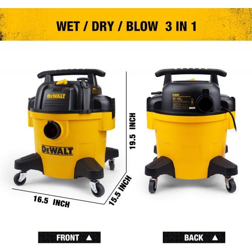  DeWALT DXV06P 6 gallon Poly Wet/Dry Vac, Yellow