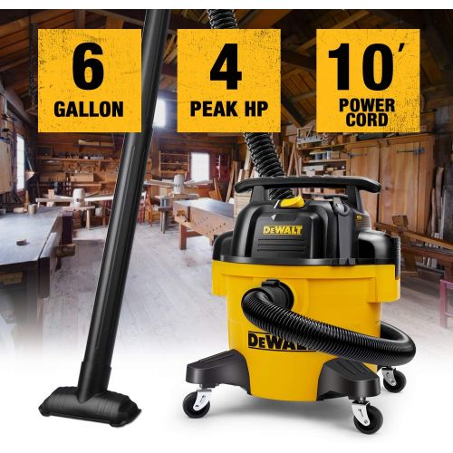  DeWALT DXV06P 6 gallon Poly Wet/Dry Vac, Yellow