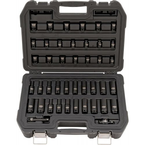  DEWALT Impact Socket Set, Combination, SAE/MM, 3/8-Inch Drive, 42-Piece (DWMT19248)