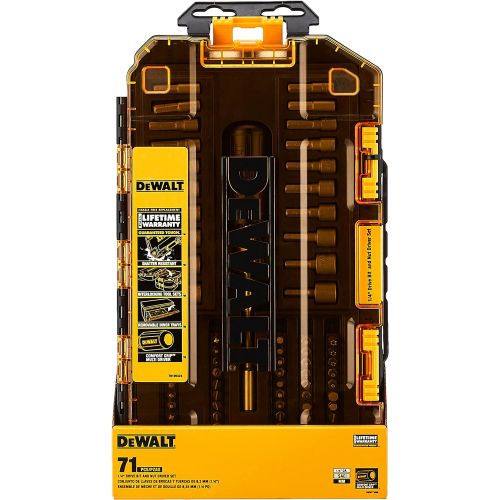  DEWALT Screwdriver Bit Set with Nut Drivers, 71-Piece (DWMT73808)