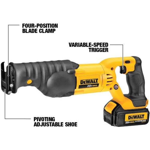  DEWALT 20V MAX Cordless Drill Combo Kit with Reciprocating Saw, 2-Tool (DCK292L2)